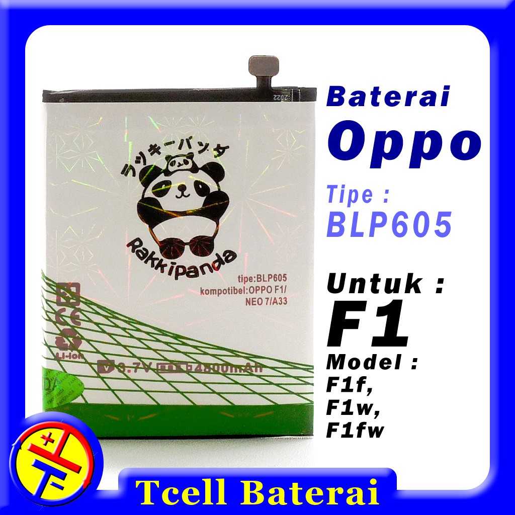 Baterai Oppo F1 F1f F1w F1fw Blp605 Rakkipanda Batre Blp 605 Shopee Indonesia