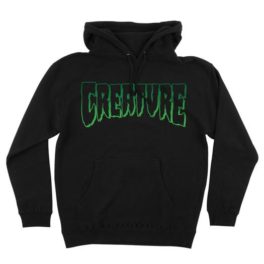 CREATURE LOGO OUTLINE P/O HOODIE BLACK