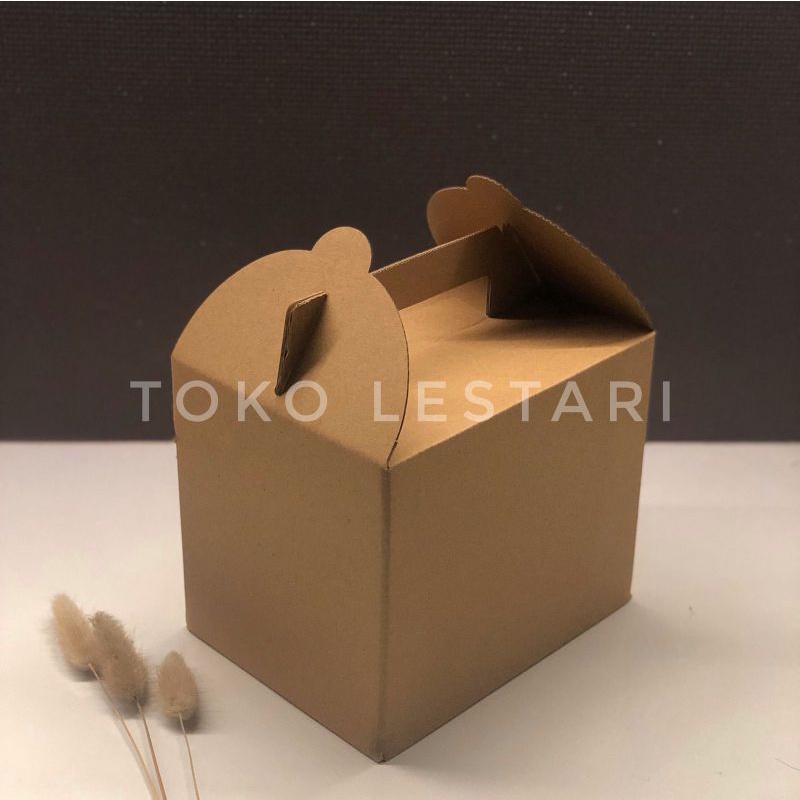 Gable Box / Box Jinjing / Dus take Away / Carry Pack E-Flute 18x14x15 Cm