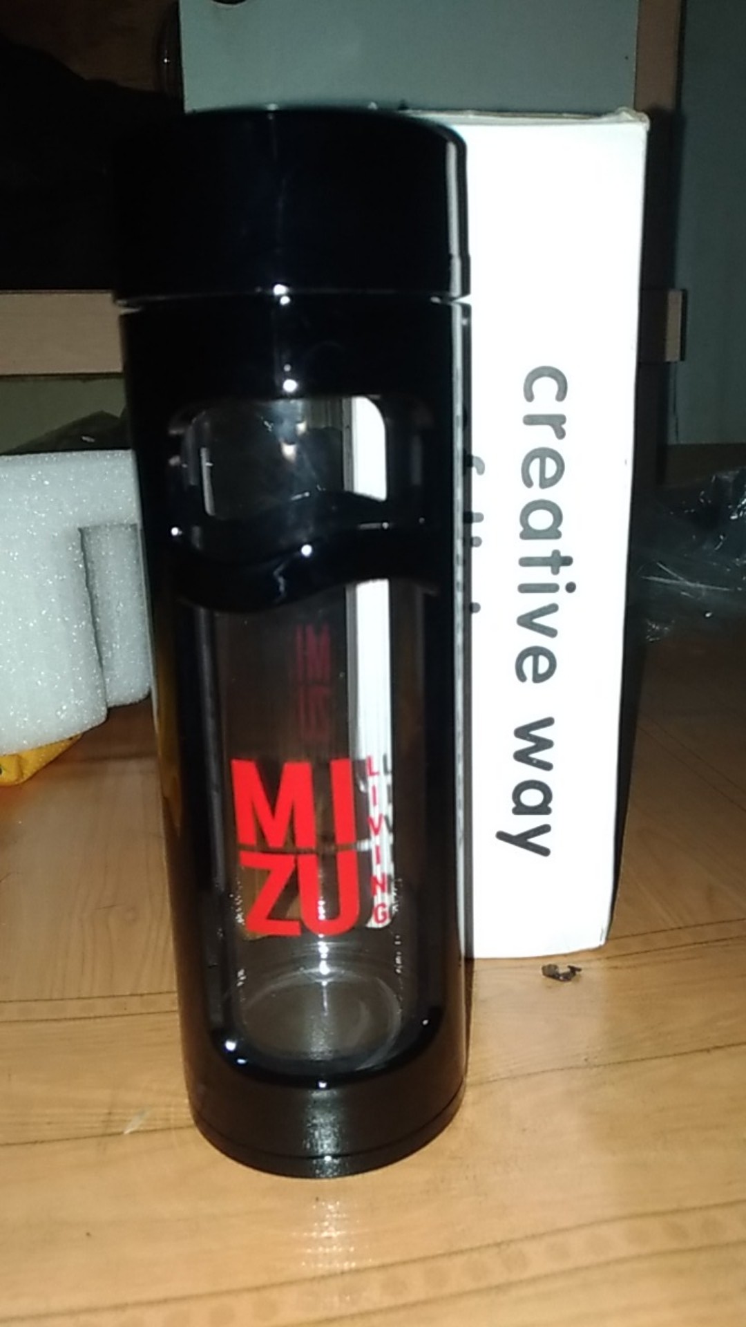 Kou-cha Glass Water Bottle Botol Air Minum Kaca Tumbler 350ml Saringan Teh Infused Water Bpa-free