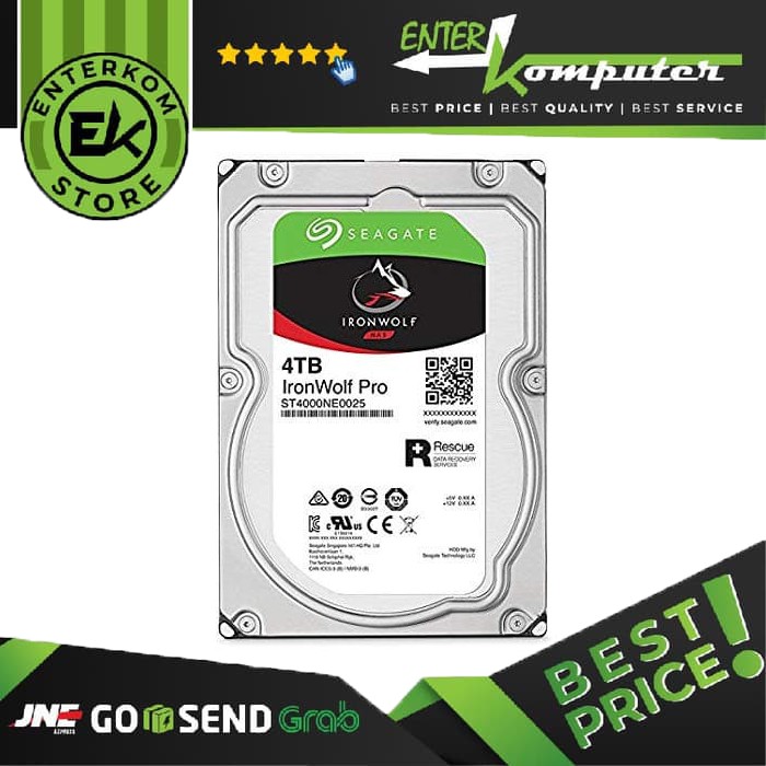 Harddisk Seagate 4TB For NAS - IronWolf Series