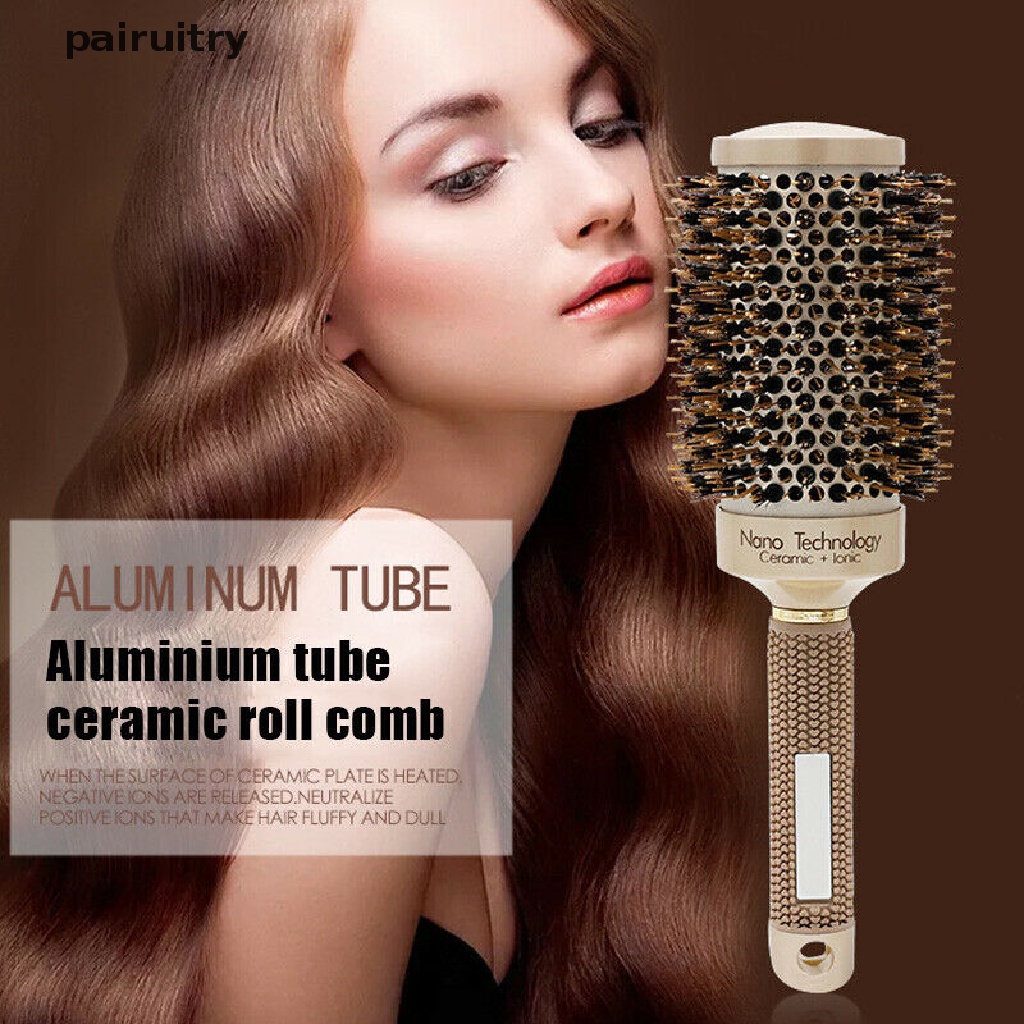 Prt Sisir Rambut Profesional Thermal Ionik Anti Slip Bahan Keramik Warna Emas PRT