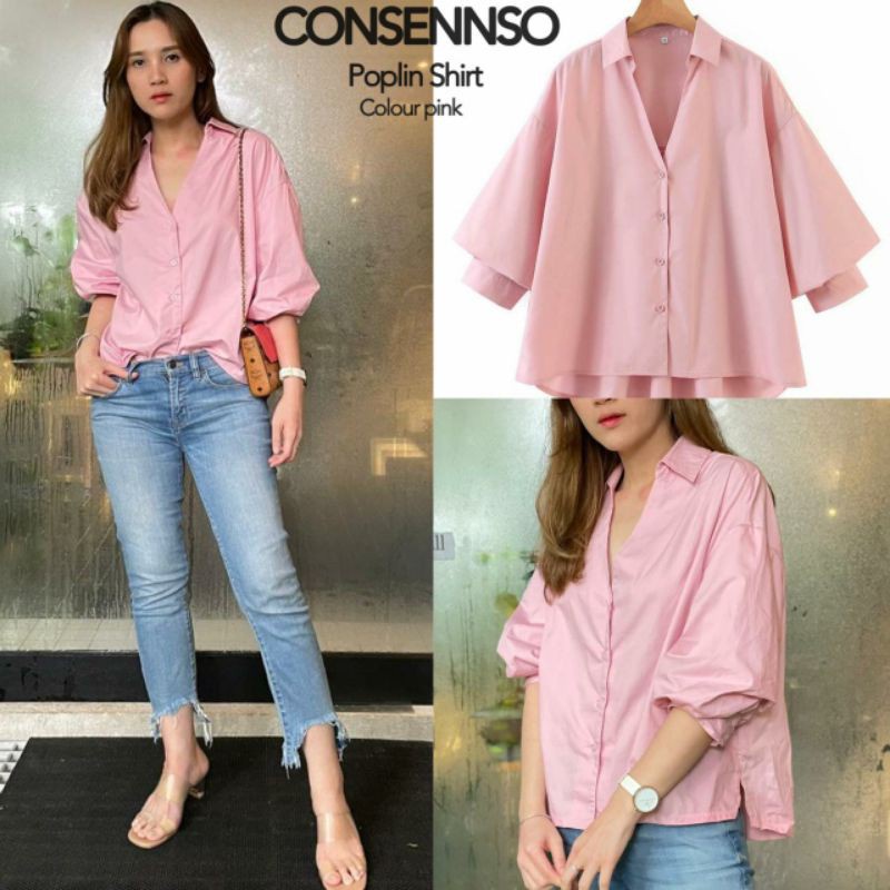 CONSENNSO poplin shirt cotton