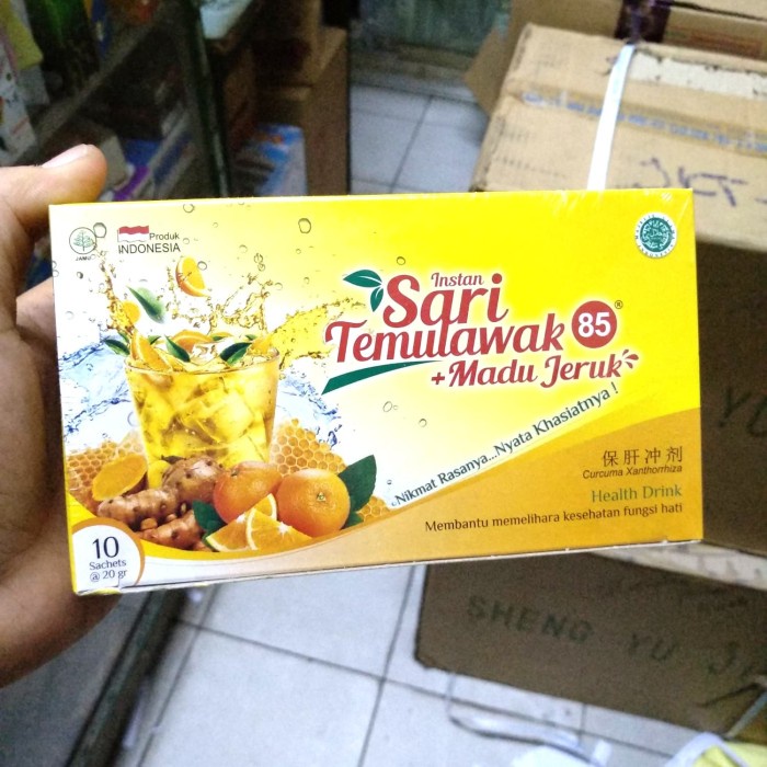 

tradisional-minuman- sari temulawak 85 instan plus lemon & madu jeruk - jeruk -minuman-tradisional.