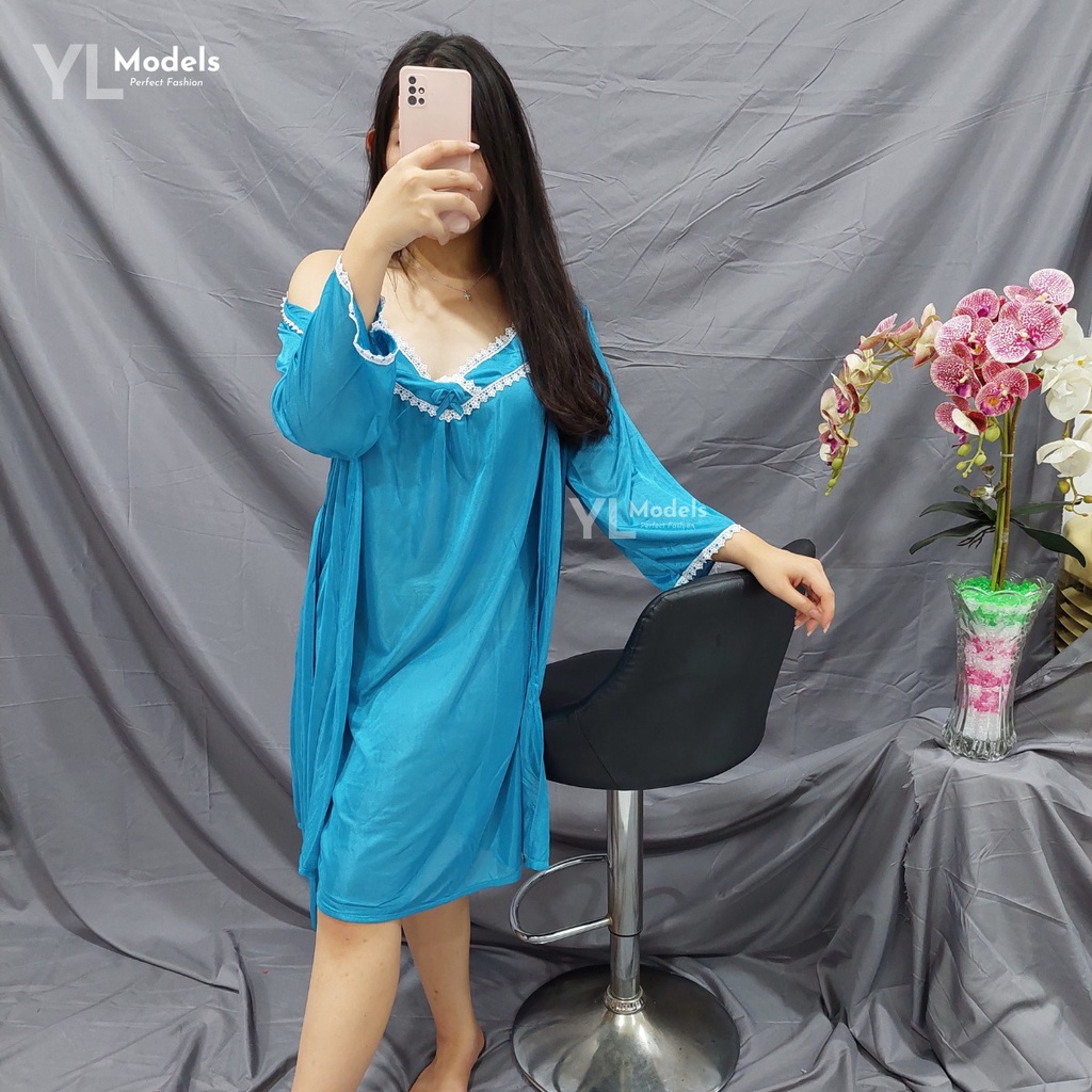 Baju Tidur Piyama Wanita Dewasa Motif Kimono Lingering A2