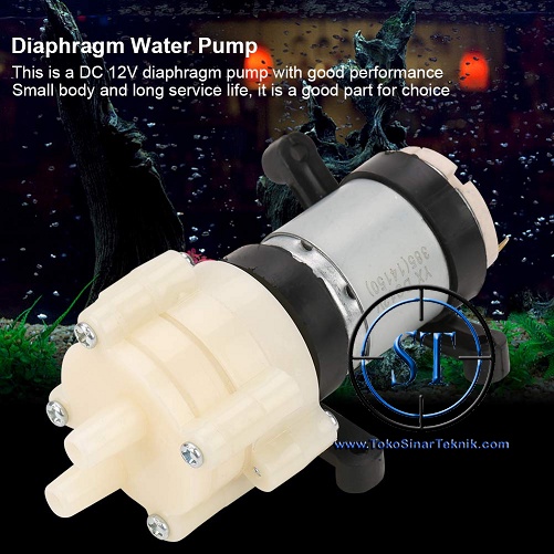 Pompa Air Mini Aquarium Ikan Fish Tank DC 12V High Pressure Dispenser Air Diaphragm Water Pump Flow Food Grade