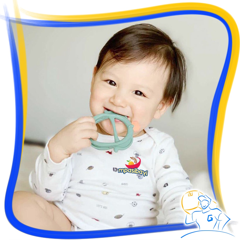 Gigitan Bayi Silikon Teether Lembut Bentuk Gelang Mainan Bayi BPA Free Premium Bracelet Teether Silicone Baby