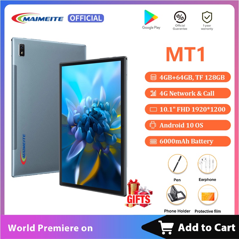 MAIMEITE MT1 Tablet PC 4GB + 128GB tablet pembelajaran Android laris manis Wifi 5G Dual Sim 2022 Asli Terbaru