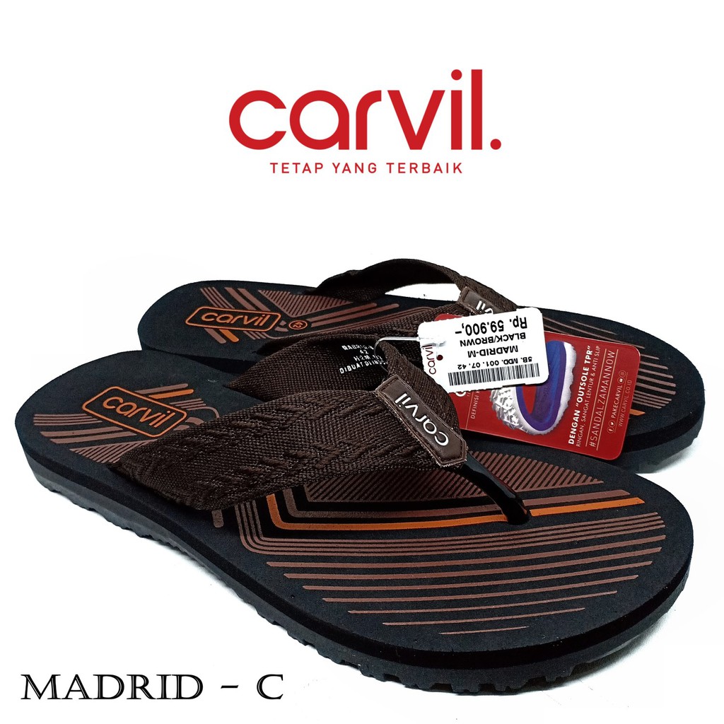Sandal Carvil Pria Original - Carvil Sandal Pria Madrid-C