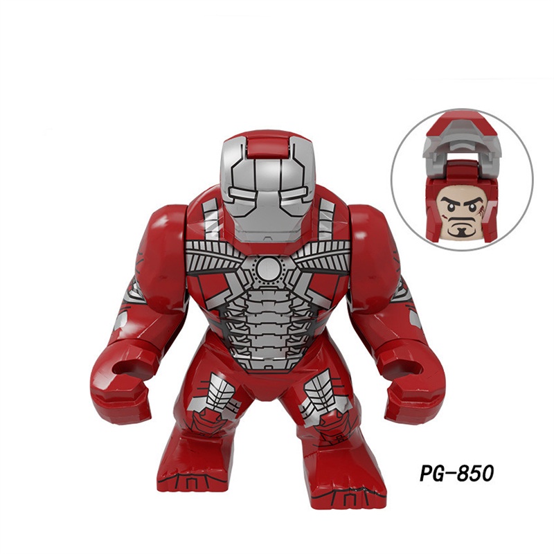 1pc Mainan Balok Bangunan Karakter Super Hero Iron Man Loki Deadpool Untuk Hadiah Anak Laki-Laki