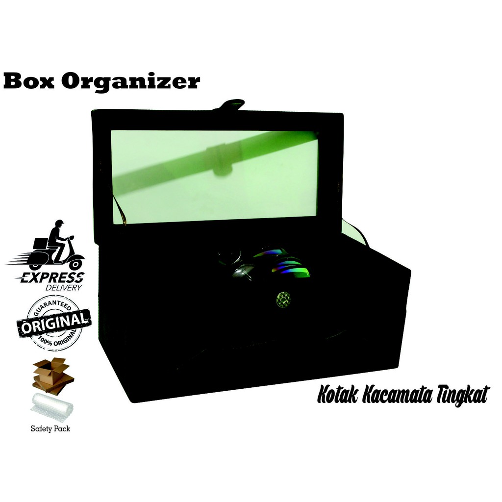 Kotak Kacamata Isi 12 Warna Coklat Box Kacamata Tempat Kacamata Glasses Box