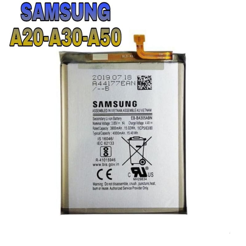 Baterai samsung Samsung A20/A30/A50/A505/A505F Batrai Hp Batre Handphone Battery