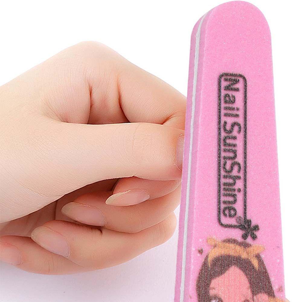 Mxbeauty Spons Penyangga Kuku Dua Sisi Dapat Dicuci Motif Kartun Kuku Amplas Nail Files Manicure Tools Nail Buffing Blocks