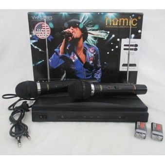 HOMIC HM-306 Mic Double Wireless-Microphone-Microphone Tanpa Kabel