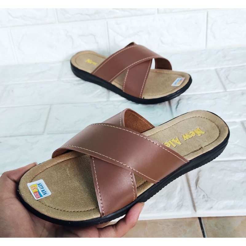 Sandal Wanita/Sandal Cewek/Sendal Slop Model Silang/Sandal Terbaru