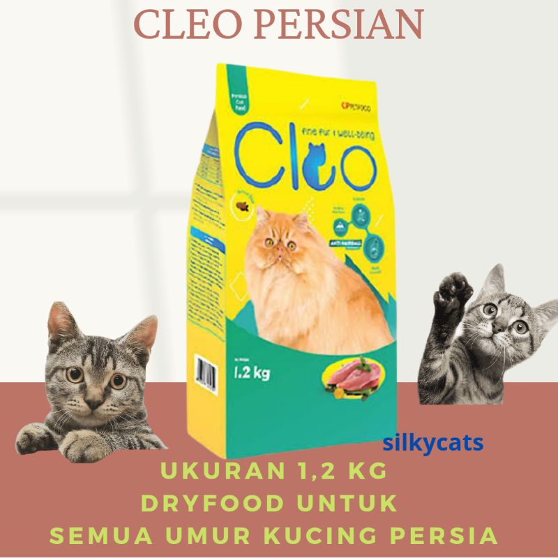 Makanan kucing CLEO Persian 1,2 KG freshpack, dryfood untuk semua umur kucing persia