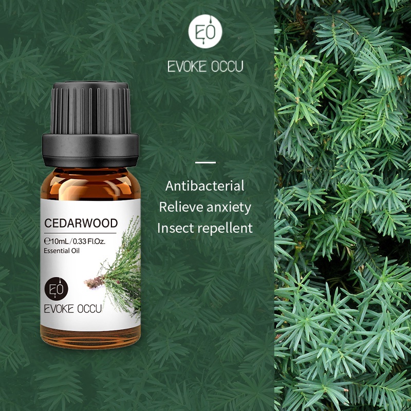 Evoke Occu - Cedarwood 10ml Essential Oil Minyak Aroma Terapi Diffuser Humidifier Natural Relax Fresh Candle Soap Bath Aromatherapy