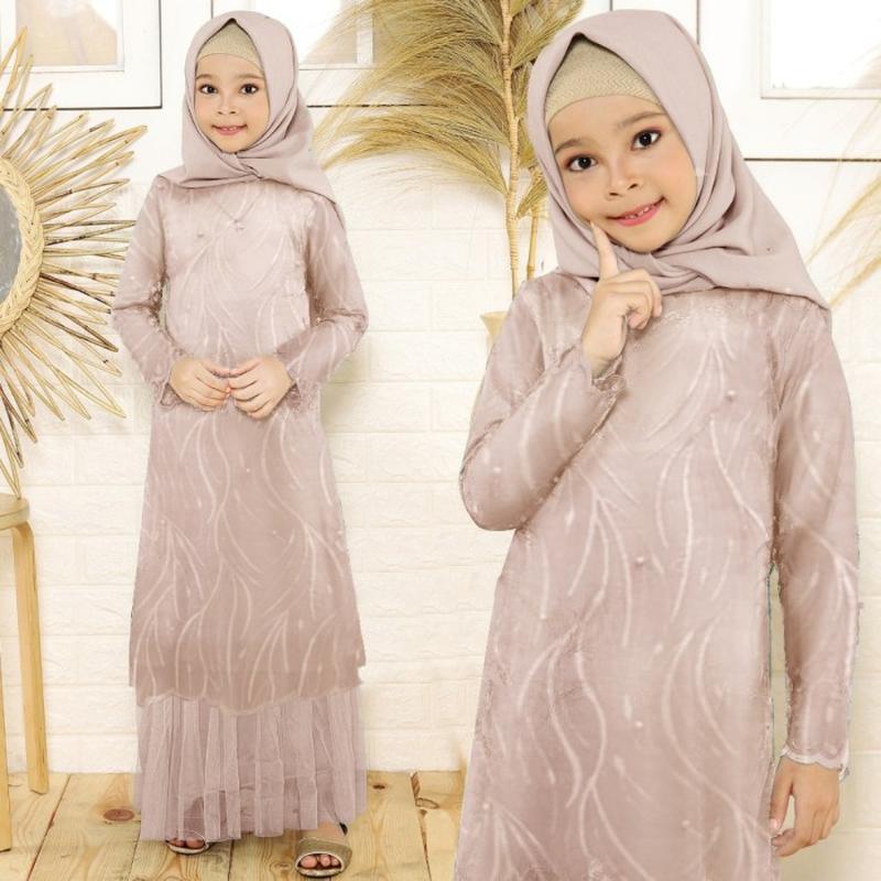 Gamis Anak Lebaran 2022 Umur 7 8 9 Th Modern / Baju Gamis Anak Syari Combi Plisket Mikayla Kid Trend