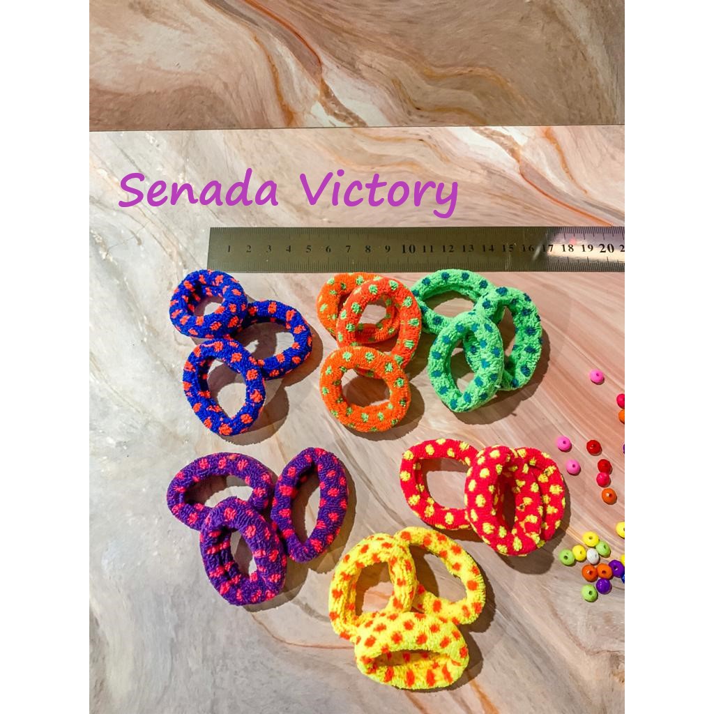 Senada Victory Karet Rambut Donat Isi 3 Pcs Kunciran Rambut Ikat Rambut Mini