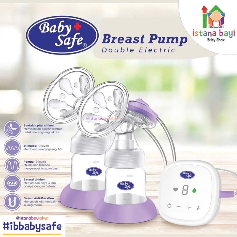 Baby Safe Electrik Breast Single/Double Pump BPE01 - Pompa Asi elektrik