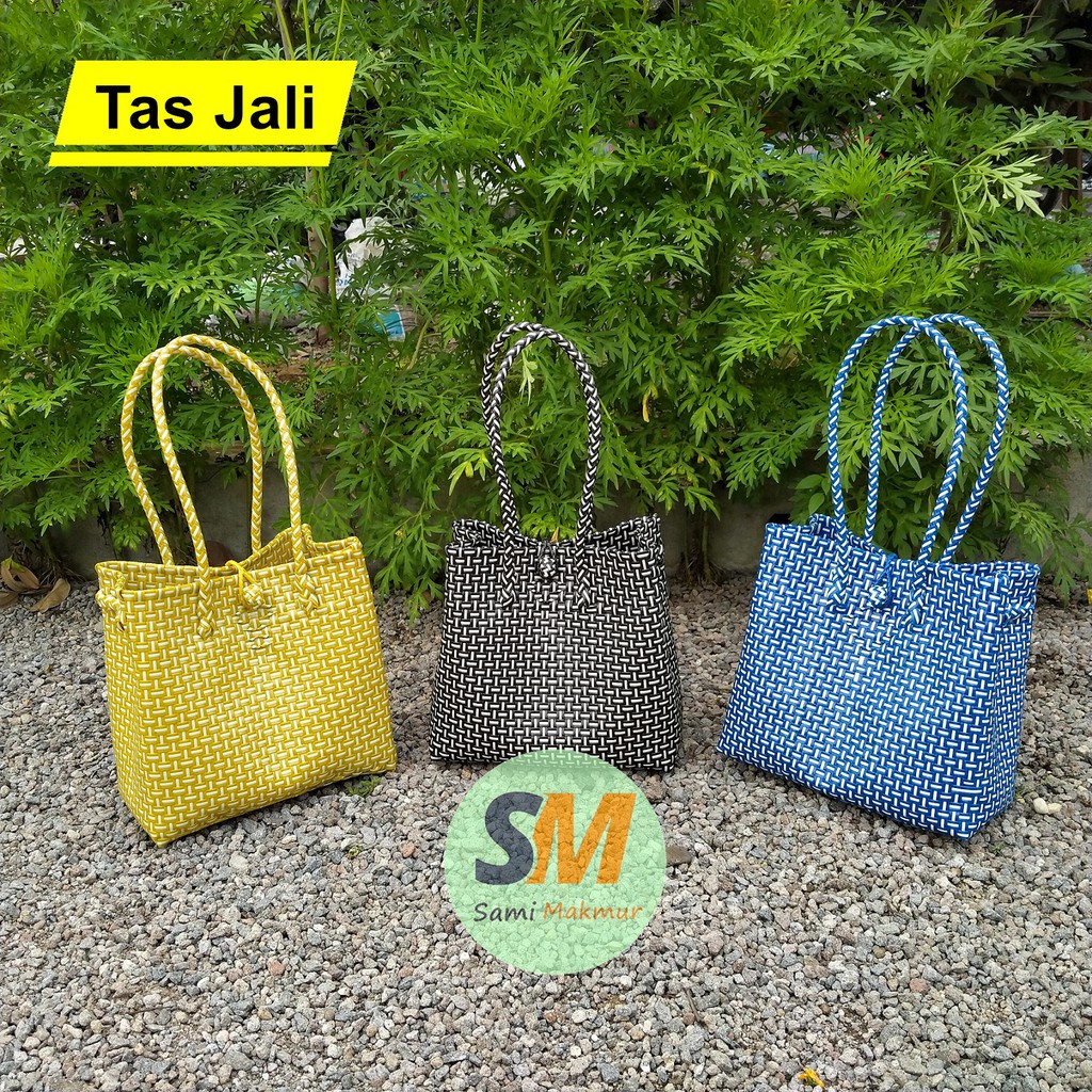 Tas Anyaman Bali Size Xs / Tas Plastik Jali / Tas Jinjing Anyam Tas Anyaman Plastik Jali Gagang Pan