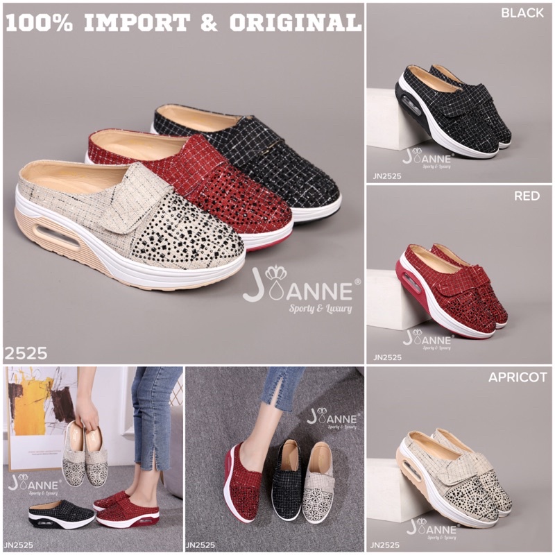 RESTOCK! [ORIGINAL] JOANNE Slop Wedges Shoes Sepatu Wanita #JN2525