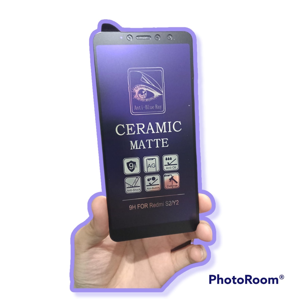 CMAB Ceramic Matte Anti Blue Xiaomi Redmi 6 Pro / Redmi Note 10 5G / Poco M3 Pro 5G / Redmi 5 Plus / Note 5 Pro / Redmi S2 Y2 Anti Gores Glare Full Layar No Sidik Jari