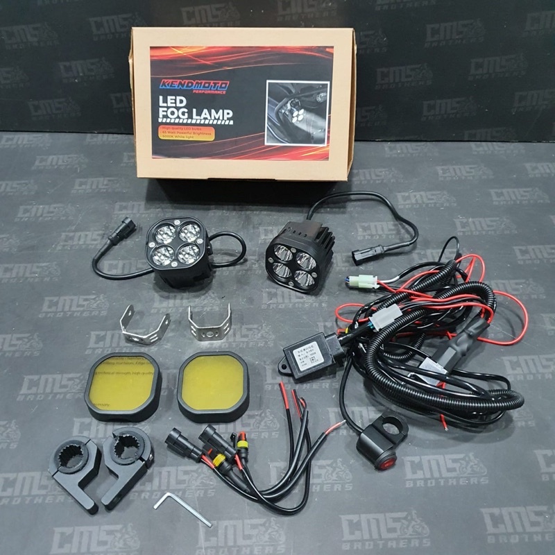 Fog Lamp LED Kendmoto Performance Super Bright plus Yellow Cover Original