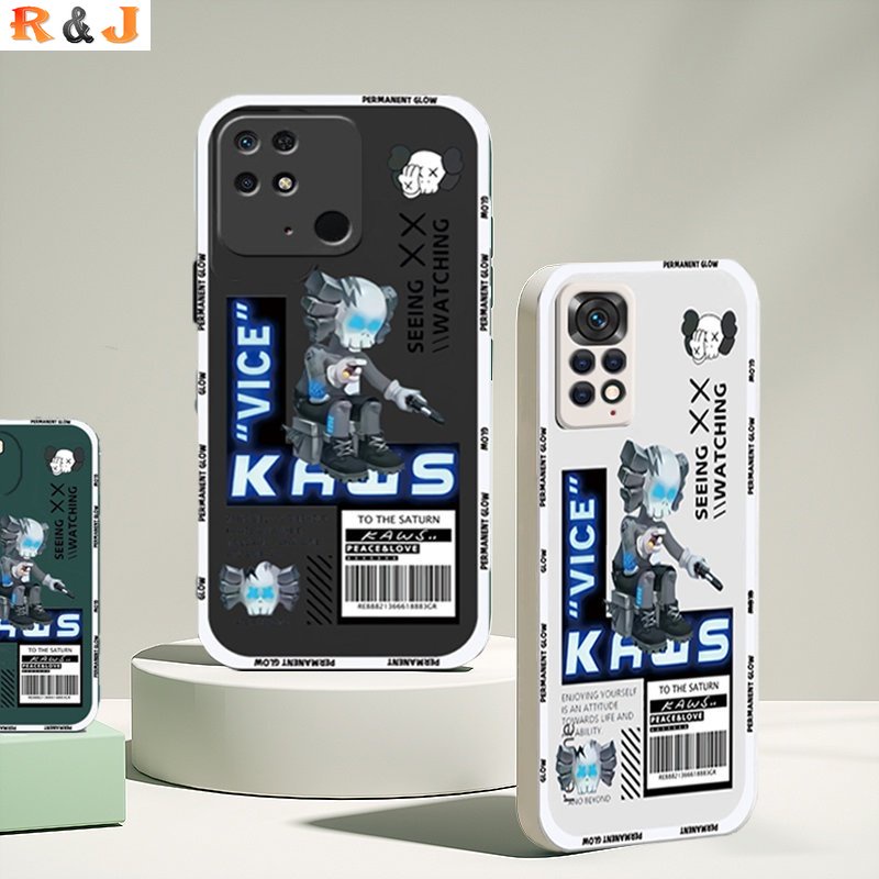 Casing Silikon Redmi 10C 10A Redmi Note 11 Pro Note 11S 9T 9C 9A Note 10 5G Note 9 Note8 Note7 Poco M3 Pro X3 NFC Motif KAWS