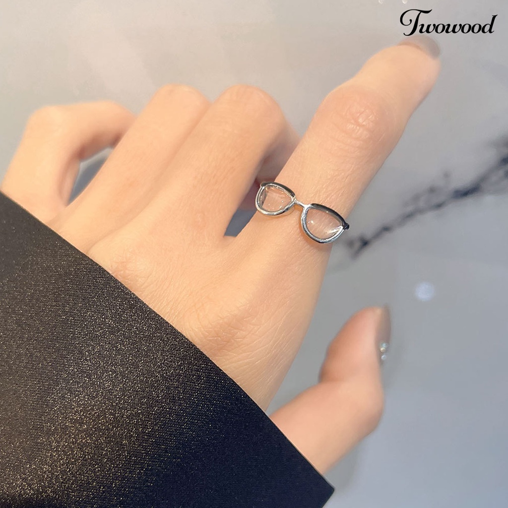 Cincin Model Terbuka Bahan Tembaga Dapat Disesuaikan Untuk Wanita