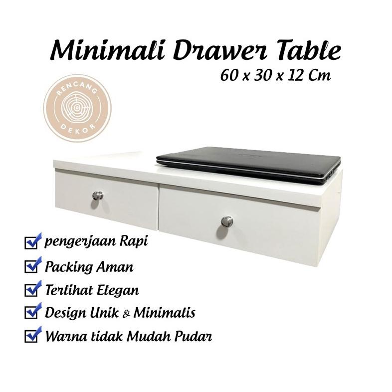 MEJA RIAS GANTUNG DINDING MINIMALIS UKURAN 60X30X12 CM | DOUBLE PINTU LACI| MEJA RIAS MINIMALIS | RA