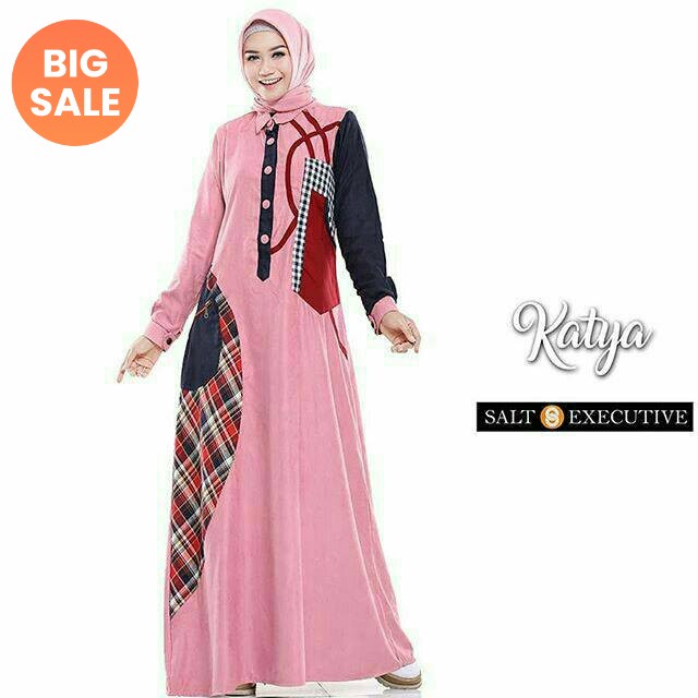 KATYA, GAMIS Dress Maxi Maxy Panjang Bahan SOFT CORDORAI Beludru Bludru By SALT EXECUTIVE, Busui Pak