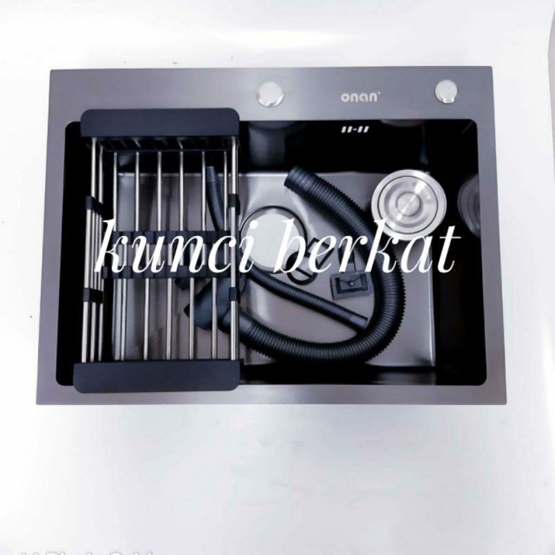 Kitchen sink black 6045/Bak Cuci Piring Hitam/Sus 304