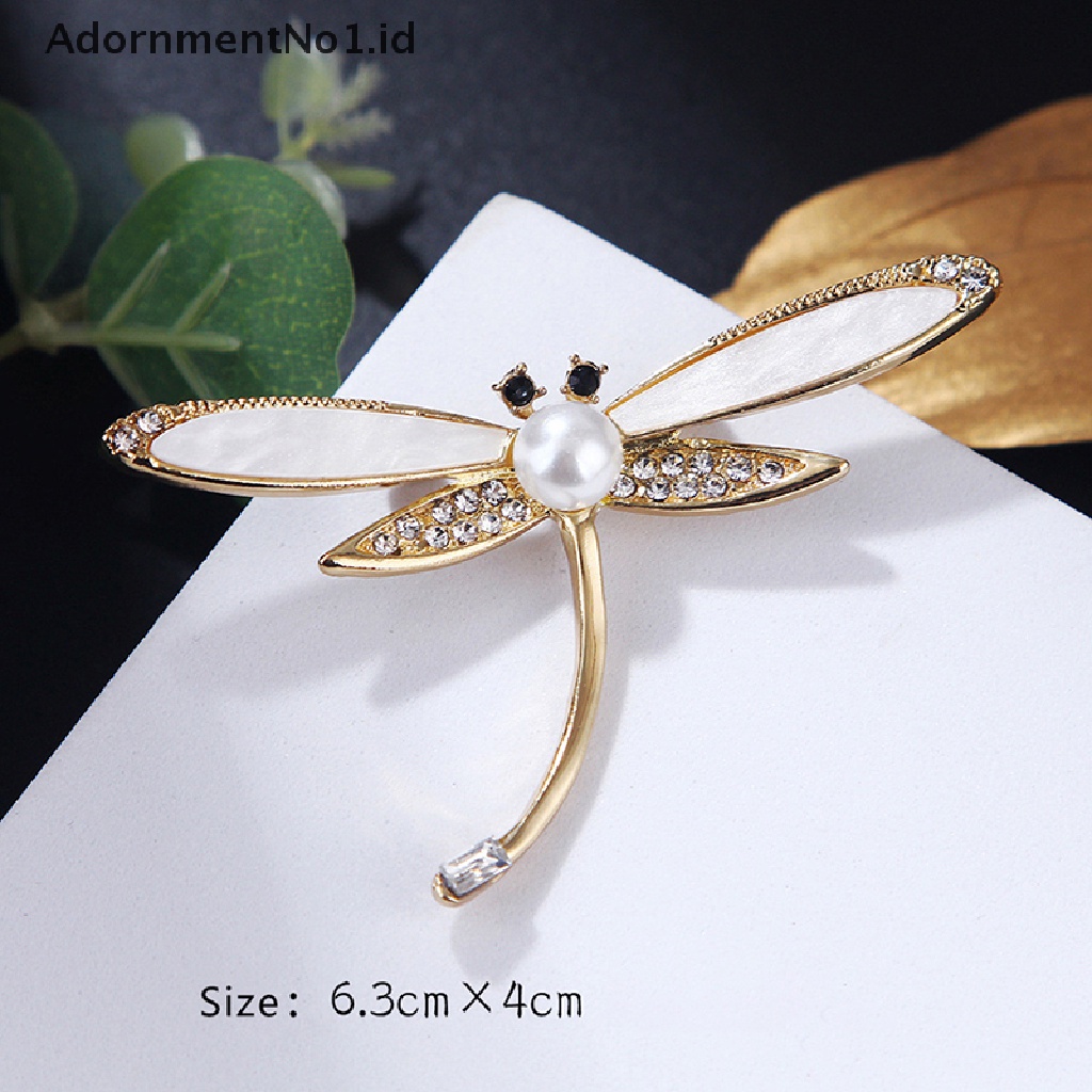 (AdornmentNo1) 1pc Bros / Pin Butterfly Aksen Mutiara Imitasi Untuk Hadiah / Aksesoris Wanita (ID)