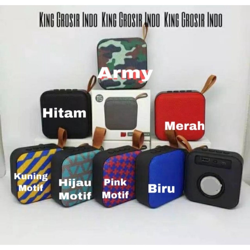 Speaker Bluetooth T5 Portable Wireless Speaker T5 Mini T 5 Bahan Doff / Karet