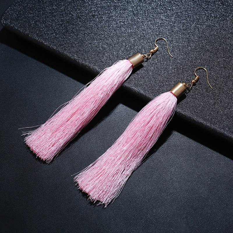 SIY  16 Pairs/Bag Tassel Earrings Women Jewelry Long Drop Bohemian Dangle Mixed Color