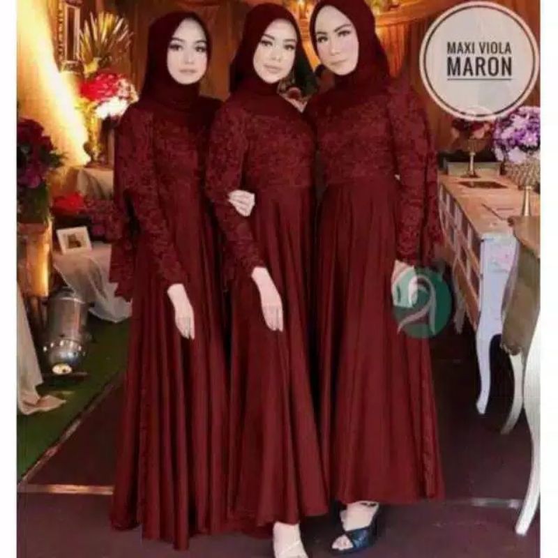 COD✔️RESTOCK GAMIS MAXI VIOLA HTR (GOOD QUALITY) REAL PICT BAHAN ADEM DAN NYAMAN DI PAKAI