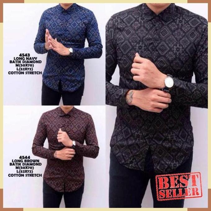 Baju Batik Pria Songket Pria Slimfit Premium