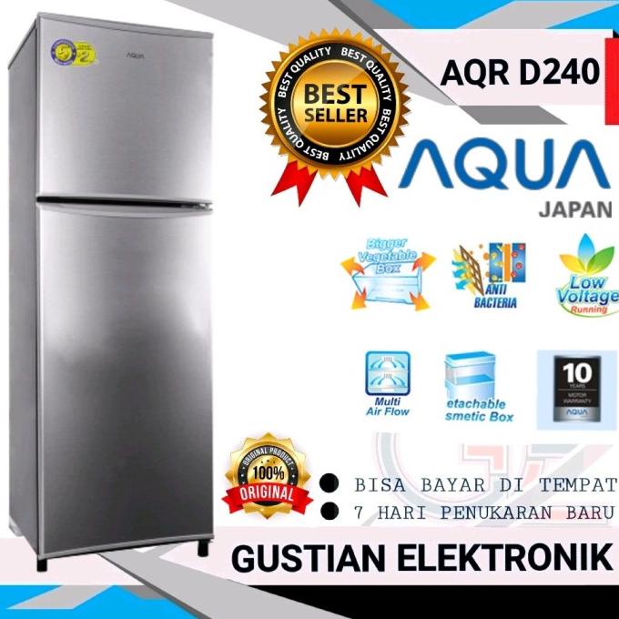 KULKAS AQUA JAPAN 2 PINTU. AQR 240 GSFD36456D6