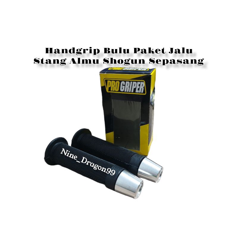 Paket Murah 2 In 1 Handgrip Grip Bulu Progriper + Jalu Stang Almu Shogun Universal