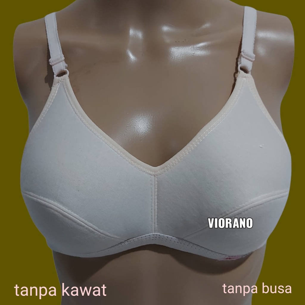 Bra Remaja Tanpa Kawat  Sport Bra Size 34 36 38 Bh Wanita Muda Bh Polos Abg Pemula Pelajar Bra Cup Kecil Bh Putih Cream Bh Tanpa Busa