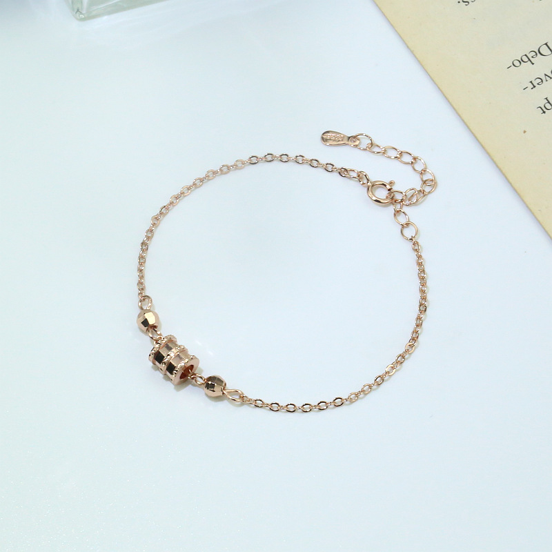 [Ready Stock]925 Silver Small Waist Bracelet Female Rose Gold Ornament