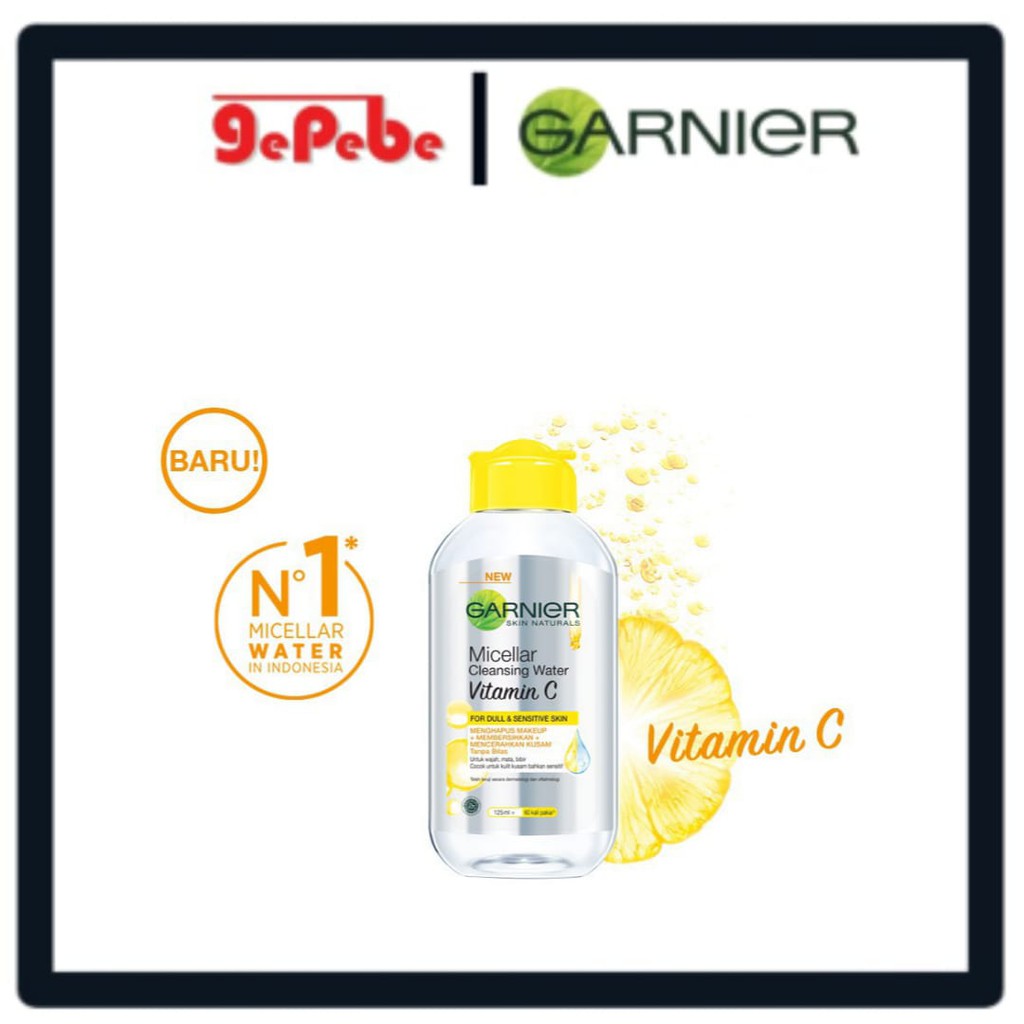 GARNIER MICELLAR WATER VITAMIN C TERBARUU!!!! 125ml