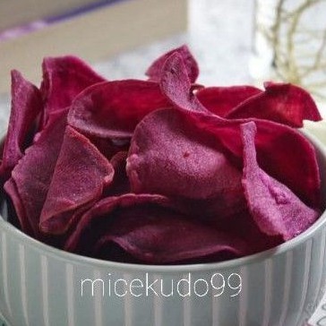 

KERIPIK TARO UBI UNGU 1 KG / PURPLE SWEET POTATO CHIPS / KRIPIK SNACK CAMILAN