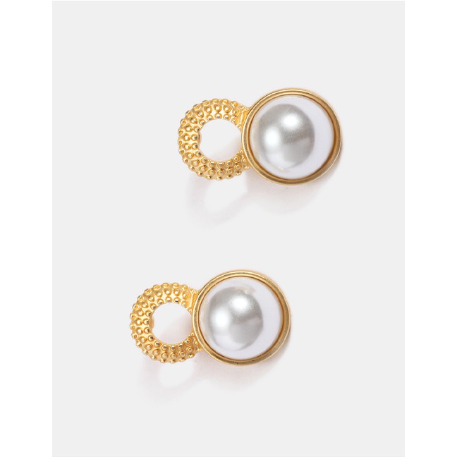 LRC Anting Tusuk Fashion Gold Pearl Ear-rings F50204