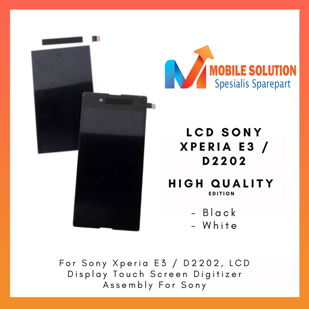 Grosir LCD Xperia E3 D2202 ORIGINAL 100% Fullset Touchscreen Garansi + Packing / Bubbel