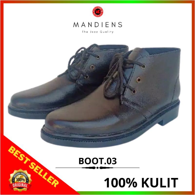 MANDIENS Sepatu PDH Kulit Sapi BT03 - Sepatu Pantofel Kulit Pdh TNI POLRI  Sepatu Paskibraka - Sepatu Pantofel Sekolah