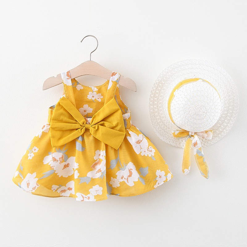 Setelan Dress Anak / Bayi Cewek Motif Floral Material Katun 100% Import Gaun Casual-Motif 6