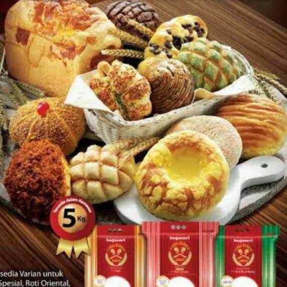 

Serbu [12.12] Tepung Terigu Cakra Kembar Emas Bogasari (Roti) 5 kg @