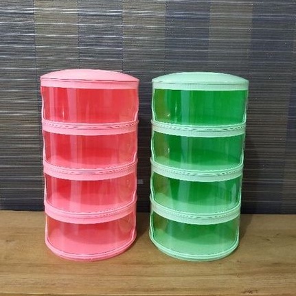 Tudung Saji Susun 4 Warna Rak Penyimpanan Makanan Rak Penutup Makanan